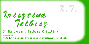 krisztina telbisz business card